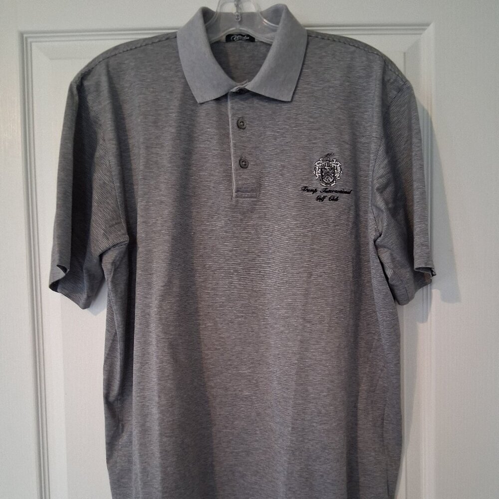 Marbas Polo Men Large Gray Cotton Trump International Golf Club